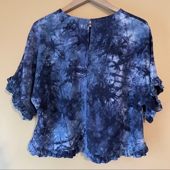 C&C California Tie Dye Linen Blend Top - Picture 3 of 6